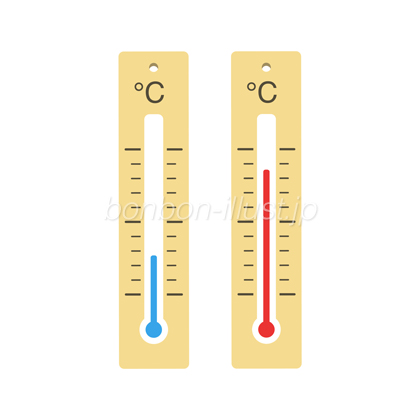 温度計 暑い寒い 湿度計 無料イラスト素材 ボンボンイラスト