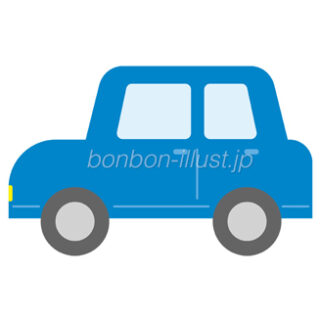 タクシー 横シンプル フリー素材 無料イラスト素材 ボンボンイラスト